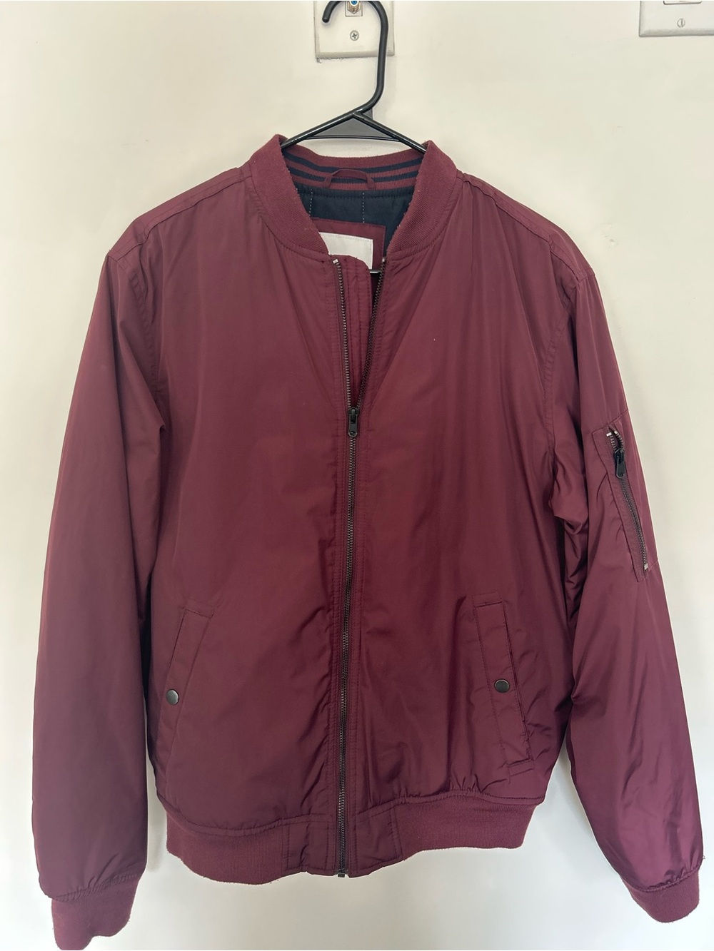 Old Navy Men's Burgundy Bomber Jacket